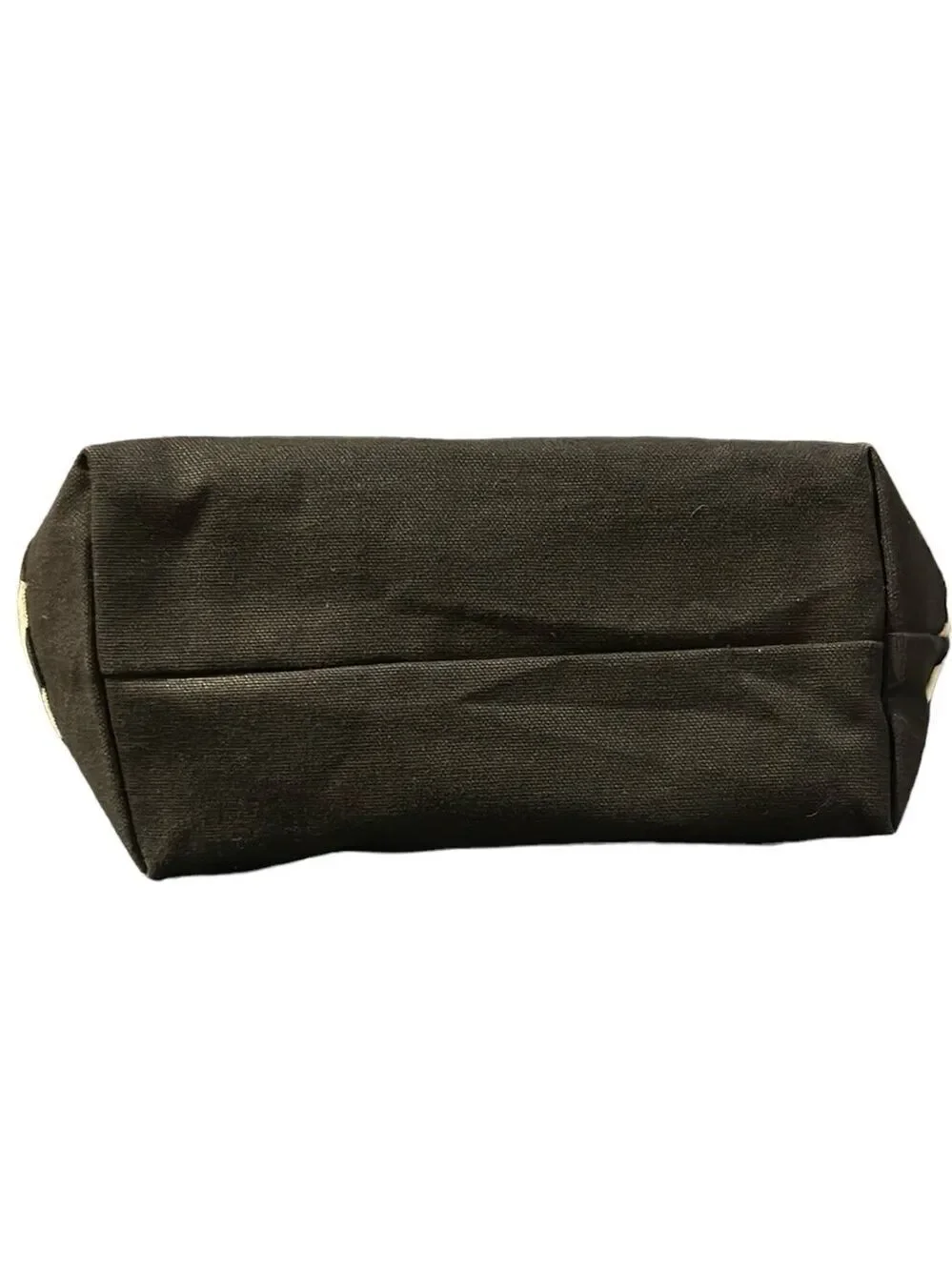Black and White Fabric Shoulder Bag with Beads by Marty Bags